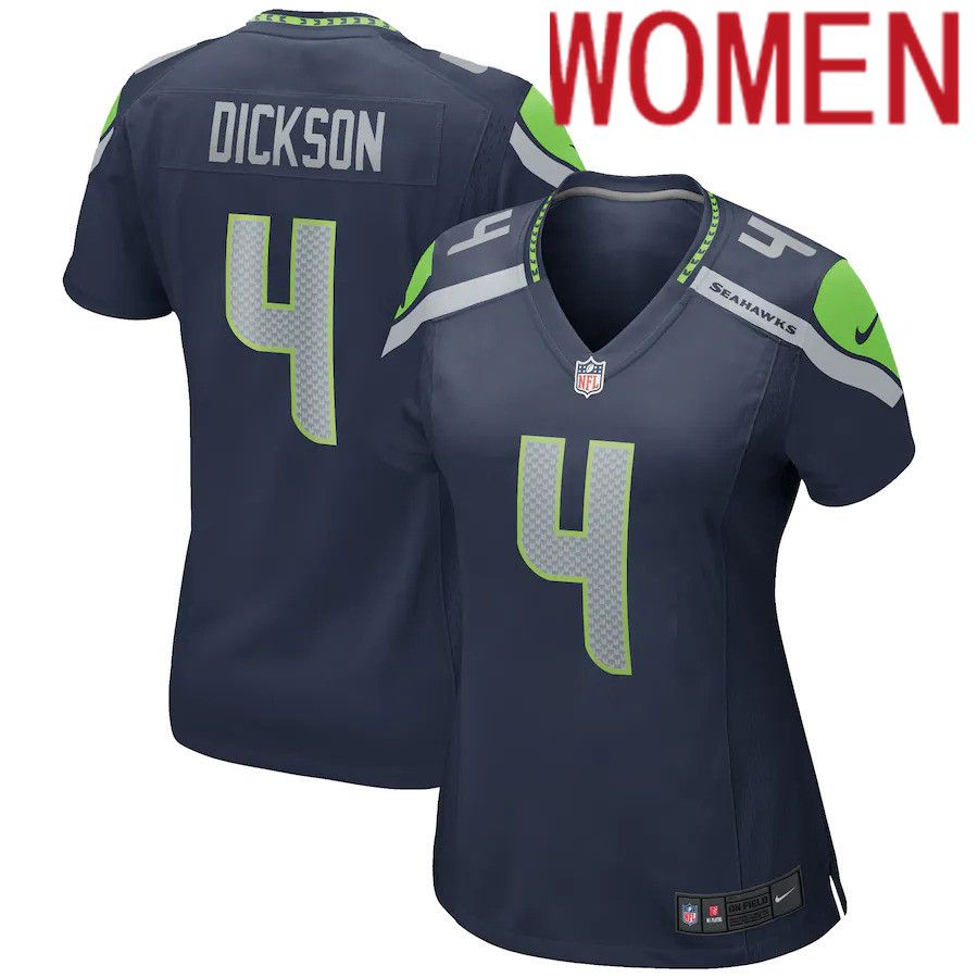 Women Seattle Seahawks 4 Michael Dickson Nike Navy Game NFL Jersey